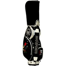 MU 엠유 스포츠 스탠드 캐디 백 703D6110 8.5형 일본 골프 가방, 블랙