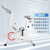 스핀바이크 접이식 실내 스피닝 자전거 여성용 홈 운동 운동 자전거 액세서리 체육관 장비 체중 감량 페달 운동 자전거, 베이직 - 화이트 올인클루시브 플라이휠 - 무한