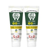 유니덴탈 올케어 무색소 치약 (100g) 시린이 예방 쑥 유황 함유, 유니덴탈 올케어 치약 (2P)