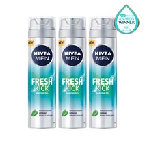 니베아 맨 프레시킥 쉐이빙 젤, 200ml, 3개