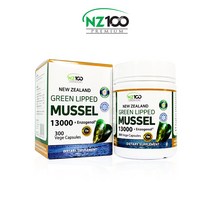 뉴질랜드 엔조 초록입홍합오일 초록잎 녹색 푸른 그린 홍합 13 000mg 300캡슐, 6개, 갯수