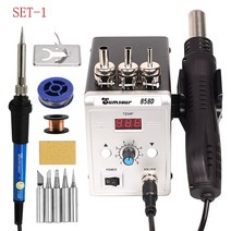 전동공구 전기드릴 드라이버 hot air gun 858d 700w bga rework 솔더 스테이션 납땜 heat air gun station 220v110v for smd, 220v EU 플러그, 세트-1