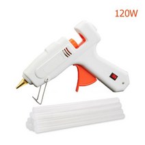 고출력 핫멜트 글루건 전동 공구 공예 핫 매치 스틱 미터, 120W 10개 Glue Sti, 한국 플러그