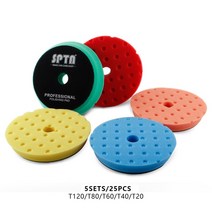 자동차폴리셔 폴리싱 광택기 패드 유막제거 SPTA 자동차 스펀지 버핑 광택 DA RO GA 버퍼 폴리셔 5 인치 125mm 6 150mm 대량 판매, 23.5sets Mix 색상 - 5 Inch Backe