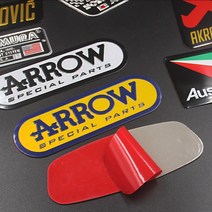 오토바이 패치 스티커 고급 내열 알루미늄 재질, 8.에로우(중), 1개