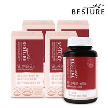 베스처 밀크씨슬 골드 실리마린 1000mg 90정(3개월분) 간건강 비타민B 나이아신, 4병