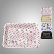 행복물류 스티로폼용기 스티로폼접시 일회용접시 A-77(검정) 800개