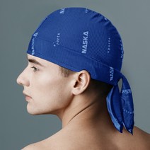 자전거 라이딩용 머리두건 메쉬 쿨링 모자 이너 헬맷 속모자, 블루