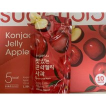 슈가로로 무설탕 곤약젤리 워터젤리 사과 10개, 사과 곤약젤리(10팩)