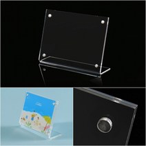 템팜 프레임 자석 아크릴 쇼케이스9X6CM 가로 POP꽂이 홍보물 아크릴명패