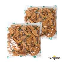심플로트 8컷 크런치 웨지 2kg 2봉 양념 반달감자