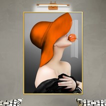 보고아트 모던 감성 여인 인물화 북유럽 카페 거실 그림 액자, [1] 주화모자여인_A(풍선)