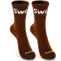 스위스마운틴 여성용 메리노테크 등산양말 2P, 브라운