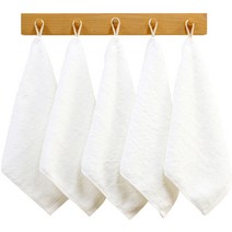 어메니티타올 40수 코마사 무형광 주방 고리수건 70g 5장 핸드타월 세트, 화이트 5장