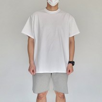 16수 레이어드 무지 반팔티셔츠 오버핏 루즈핏 비침없는 도톰한 반팔티