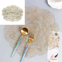 식탁매트 2p 골드 씽크대매트 원목식탁매트 실리콘티코스터 주방인테리어소품 면매트 디자인매트 패브릭테이블