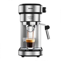 Cecotec Cafelizzia 790 에스프레소 및 카푸치노용 화이트 커피 머신 빠른 열 차단 가열 기능 20bar 1잔 및 2잔 커피용 자동 모드 오리엔터블 스티머(스틸 압력 게이지 없음) -20144, 압력계 없음, 검은색