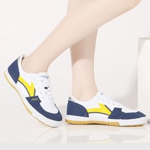 탁구화 탁구신발 ushine eu35-44 흰색 노란색 캔버스 커플 복고풍 종합 훈련 피트니스
