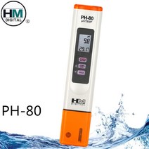 측정기 hm 디지털 ph-80 방수 ph 온도 측정 하이드로 자동 보정 기능 수질 ph, 없음
