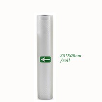 500cm/롤 식품 진공 실러 용 백 재사용 가능한 냉동고 백 신선한 고기 과일 채소 보관 백 식기 세척기 사용 가능, 한개옵션1, [04] 25x500cm 1pcs