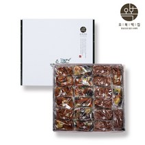 오복떡집 찰떡 영양찰떡 완두베기찰떡 약식 약밥 퓨전떡 인기떡 수제떡 모듬떡 선물세트, 2세트, 75g*21개입 (쇼핑백포함)