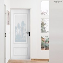 [현관문시트지] 모던 웨인스코팅 화이트 도어시트지, B타입