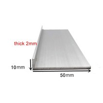 10x50mm 두께 1mm 2mm 6063 직각 알루미늄 L 자형 알루미늄 합금 테두리 삼각형 프로파일, 03 Custom length, 02 10x50x2mm