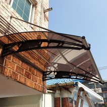 캐노픽스 1500X2100 캐노피 렉산 빗물받이 차양막 차광막 현관 상가 테라스 어닝, 회색틀 투명렉산