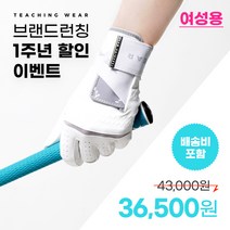 TW여성훅방지장갑 손목안정 고탄성밴드손목회전컨트롤 스쿠핑 손목꺽임방지 정타 비거리증가 어프로치 스윙안정 구질개선기술특허출원 티칭웨어스퀘어프로골프장갑, 화이트