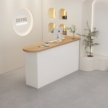 매장 포스기테이블 옷가게 미용실 업소용 인포 계산대, 버터아몬드오른쪽형 90x50x100