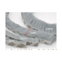 흡음재 방음 자재 부스 129463 자체 접착 씰링 방풍 브러시 스트립 1 미터 홈 도어 창 개스킷, 05 - 9x23 그레이