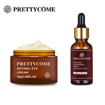 PRETTYCOME 아이 크림 레티놀 에센스 세트 뷰티 헬스 매치 방지 에이징 라인 감소 퍼밍 리프팅 화이트닝 페이셜 스킨 케어