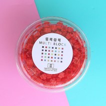 8mm 디폼 톡톡 멀티 블럭 대용량세트 도안 130여종, 8mm 리필 500개(로즈레드)