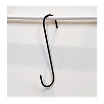 S자 스틸 고리 블랙 20cm S고리 수세미 검정색 행주 철재