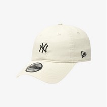 [AK PLAZA] [뉴에라][공용]언스트럭쳐 MLB 뉴욕 양키스 워시드 볼캡 아이보리 (12836276)