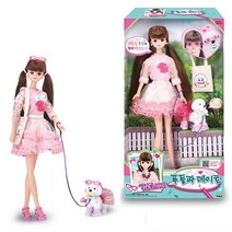상상놀이용 강아지산책 미미언니인형 선물용 완구 키즈 장난감 아기