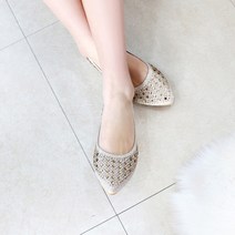 블링블링 큐빅장식 플랫슈즈 발편한 임산부신발 발레리나슈즈