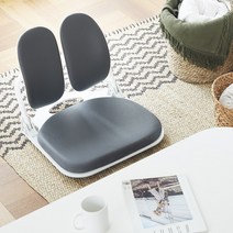 [내일출발]듀오백 온돌 D922 인조가죽 좌식의자 폴딩형, 챠콜그레이