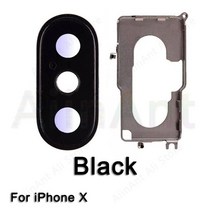 스마트폰 카메라 렌즈 필터 단망경 고정 클립 삼발이 키트 iPhone X Xs Max XR 링 커버 수리 부품 용 기존 사파이어 크리스탈 후면 유리 링 70, X 블랙