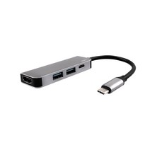 JCPAL 4in1 4포트 멀티 허브 어댑터 USB C타입 HDMI 노트북 맥북 아이패드 아이맥 젠더 호환 멀티 포트 확장 / TC-11021
