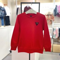 게스키즈 NC12 삼각와펜컬러 MTM(레드) 긴팔 맨투맨 티셔츠 G27KDT991