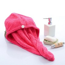 머리 말리기 건조 타올 수건 캡 말리기 건조 소녀의 건조 모자 속건 모자 목욕 모자, 수박 빨간색