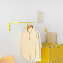 마켓비 BRUG 길이조절가능 벽걸이 바행거 옷가게 60~90cm, 옐로우 6318.3383