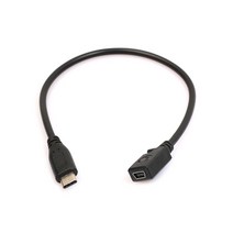 유형 C USB 3.1 남성에서 미니 USB 여성 충전 데이터 케이블을위한 Nexus 6P, 01 Black