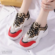도오빠 여자 운동화 두꺼운 통굽 여성운동화 패션 캐주얼 대학생 새내기 직장인 레오파드 표범 호피 무늬