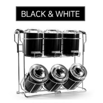 현우 블랙양념통7p[대]양념통/소금/후추/블랙앤화이트, 색상:단일상품, 블랙양념통7p-대