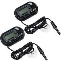 Zacro Pack of 2 LCD Digital Aquarium Thermometer Fish Tank Water Terrarium Temperature null, 1, Black