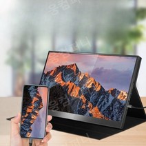 터치스크린모니터 14 15 17 19 24 22 8인치 소형 미니 휴대용 2, F.17.3inches, L.블루60hz2K퍼펙트듀얼HDMI가죽케이스