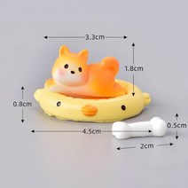 kawaii 코끼리 입상 소 돼지 개구리 오리 고슴도치 거북이 개 고양이 장식 미니 요정 정원 동물 동상 미니어처 수지 공예, 똥개