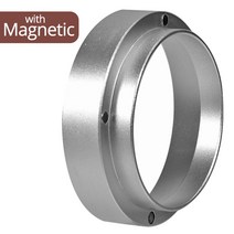 54mmamp51 58mm 에스프레소 도징 깔때기 54mm breville 포터필터와 호환되는 알루미늄 커피 도징 링, 54mm, 회색